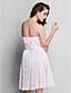 cheap Prom Dresses-A-Line Fit &amp; Flare Elegant Dress Homecoming Cocktail Party Knee Length Sleeveless Sweetheart Lace with Sash / Ribbon 2023