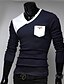 cheap Men&#039;s Tees &amp; Tank Tops-Men&#039;s Daily / Sports Cotton T-shirt - Color Block / Long Sleeve