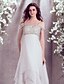 cheap Wedding Dresses-A-Line Off Shoulder Court Train Chiffon Made-To-Measure Wedding Dresses with Beading by LAN TING BRIDE® / Sparkle &amp; Shine