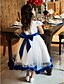 olcso Koszorúslányruhák kislányoknak-Báli ruha Midi Virágoslány ruha Elsőáldozás Aranyos báli ruha Organza val vel Csokor 3-16 éves korig alkalmas