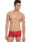 voordelige Herenslips Ondergoed-Heren Super Sexy Boxer shorts Effen 1 Stuk Wit Zwart Rood M L XL