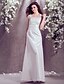 cheap Wedding Dresses-A-Line Square Neck Floor Length Taffeta Made-To-Measure Wedding Dresses with Lace / Sash / Ribbon by LAN TING BRIDE®