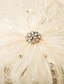 お買い得  結婚式のかぶと-1段 ウェディングベール ヘッドドレス・ベール / 鳥かご型ベール 〜と 10〜20cm チュール