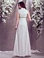 cheap Wedding Dresses-A-Line Square Neck Floor Length Taffeta Made-To-Measure Wedding Dresses with Lace / Sash / Ribbon by LAN TING BRIDE®