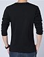 cheap Men&#039;s Tops-Men&#039;s Daily T-shirt Solid Colored Long Sleeve Tops Cotton White Red Blue