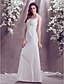 cheap Wedding Dresses-A-Line Square Neck Floor Length Taffeta Made-To-Measure Wedding Dresses with Lace / Sash / Ribbon by LAN TING BRIDE®