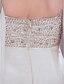 cheap Wedding Dresses-A-Line Off Shoulder Court Train Chiffon Made-To-Measure Wedding Dresses with Beading by LAN TING BRIDE® / Sparkle &amp; Shine