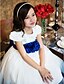 cheap Flower Girl Dresses-Ball Gown Tea Length Flower Girl Dress First Communion Cute Prom Dress Organza with Bow(s) Fit 3-16 Years