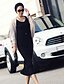 cheap Women&#039;s Dresses-MeiFu Cotton Knit Round Collar Long Sleeve Long Dress(Black)