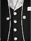 levne Obleky pro nositele prstenů-Černá / Slonová kost Polyester Oblek pro mládence - 6 kusů Obsahuje Sako / pas / Vesta