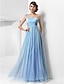 cheap Special Occasion Dresses-A-Line Elegant Dress Prom Formal Evening Floor Length Sleeveless One Shoulder Chiffon with Beading Draping 2023