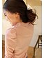 cheap Women&#039;s Tops-Aiduozi Fashion Long Sleeve Solid Colored Shirt Collar Silm Shirt_Pink