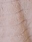olcso Női szőrme és műszőrme kabátok-Női Napi Vintage Ősz Szokványos Szőrmekabát, Egyszínű Kerek Hosszú ujj Poliészter Fehér / Fekete / Rózsaszín