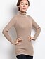 preiswerte Damen Pullover-Damen Alltag Solide Langarm Lang Pullover Pullover Jumper, Rollkragen Herbst / Winter Kamel / Schwarz / Rot S / M / L