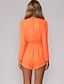 abordables Combinaisons et combi-shorts femme-Women&#039;s Neon Color Sexy Short Paint Jumpsuits