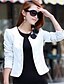 cheap Women&#039;s Blazer&amp;Suits-Women&#039;s Coat Solid Colored Sophisticated Long Sleeve Coat Fall Spring Daily Short Jacket Fuchsia / Work / Plus Size