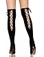 cheap Socks &amp; Tights-Women&#039;s Medium Sexy Stockings - Solid Colored, Bow Opaque Medium Knee Socks Thigh Highs Lace Up Black
