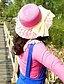 abordables Sombreros de mujer-floral de encaje del arco del hilado elegante sombrero de paja dulce del sombrero del sol de las mujeres