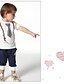 levne Dívčí oblečení-e wen roztomilé tie s krátkým rukávem tričko s kupírovanýma kalhoty (bílá)