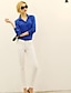 cheap Women&#039;s Tops-RuiHan Fashion Casual Chiffon Long Sleeve Shirt_Blue