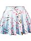 preiswerte Damenröcke-PinkQueen® Women&#039;s Spandex  Peach Blossom Printed Pleated Skirt