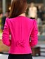 cheap Women&#039;s Blazer&amp;Suits-Women&#039;s Coat Solid Colored Sophisticated Long Sleeve Coat Fall Spring Daily Short Jacket Fuchsia / Work / Plus Size