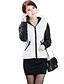 cheap Women&#039;s Outerwear-Winter Padded Parka Solid Colored Others Cotton Long Sleeve White / Black / Yellow