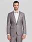 voordelige Tuxedo -pakken-grijze polyester getailleerd model twee-delige smoking