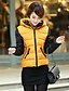 cheap Women&#039;s Outerwear-Winter Padded Parka Solid Colored Others Cotton Long Sleeve White / Black / Yellow