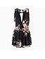 cheap Women&#039;s Jumpsuits &amp; Rompers-Women&#039;s Romper Backless Print Floral Round Neck Boho Going out Beach Regular Fit Sleeveless White Black S M L Fall