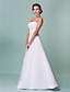 cheap Wedding Dresses-Reception Wedding Dresses A-Line Strapless Strapless Floor Length Lace Over Satin Bridal Gowns With Lace 2024