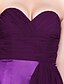 זול שמלות ערב-בתולת ים \ חצוצרה ערב רישמי שמלה לב (סוויטהארט) ללא שרוולים שובל קורט סאטן נמתח ג&#039;ורג&#039;ט עם בד בהצלבה אסוף 2020 / צבע הדרגתי
