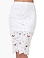baratos Saias de mulher-Women’s Hook Flower Crochet Pencil Skirt