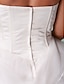 abordables Robes de Mariée-Robe de Soirée Robes de mariée Coeur Asymétrique Organza Sans Bretelles Petites Robes Blanches avec Drapée 2020