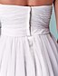 cheap Wedding Dresses-Sheath / Column Sweetheart Neckline Ankle Length Chiffon Made-To-Measure Wedding Dresses with Sash / Ribbon / Flower / Criss-Cross by LAN TING BRIDE®