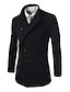 cheap Men&#039;s Jackets &amp; Coats-Zian® Men&#039;s Lapel Fashion Solid Colored Casual Tweed Long Sleeve Trench Coat O