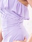 cheap Bridesmaid Dresses-Sheath / Column Strapless Sweep / Brush Train Georgette Bridesmaid Dress with Ruffles / Side Draping