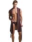 cheap Men&#039;s Exotic Underwear-Men&#039;s Robes Nightwear Solid Colored White / Black / Brown S M L