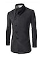 cheap Men&#039;s Jackets &amp; Coats-Zian® Men&#039;s Lapel Fashion Solid Colored Casual Tweed Long Sleeve Trench Coat O