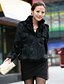 cheap Women&#039;s Outerwear-Women&#039;s Fur Coat Winter Short Coat Regular Fit Jacket Long Sleeve Formal Style Solid Colored White Black