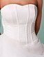 billige Brudekjoler-Balkjole Brudekjoler Kæreste Assymetrisk Organza Stropløs Små Hvide Kjoler med Drapering 2020
