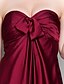 cheap Bridesmaid Dresses-Sheath / Column Bridesmaid Dress Sweetheart Sleeveless Open Back Floor Length Stretch Satin with Beading / Side Draping / Flower