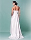 cheap Wedding Dresses-A-Line Strapless Asymmetrical Taffeta Made-To-Measure Wedding Dresses with Draping / Sash / Ribbon / Ruched by LAN TING BRIDE®