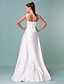 cheap Wedding Dresses-Wedding Dresses A-Line Square Neck Regular Straps Floor Length Satin Bridal Gowns With Sequin Appliques 2023 Summer Wedding Party, Women&#039;s Clothing