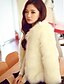 cheap Fur Coats-Long Sleeve Collarless Artifical Fox Fur Casual/Office/Party/Wedding Occasion Coat(Multi Colors)