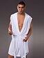 cheap Men&#039;s Exotic Underwear-Men&#039;s Robes Nightwear Solid Colored White / Black / Brown S M L