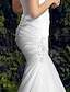 זול שמלות כלה-שמלות חתונה בתולת ים \ חצוצרה צווארון V רצועות שובל קורט שרמוז שמלות כלה עם חרוזים אפליקציות 2024