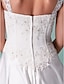 זול שמלות כלה-שמלות חתונה גזרת A צווארון מרובע רצועות רגילות עד הריצפה סאטן שמלות כלה עם נצנצים אפליקציות קיץ 2023 מסיבת חתונה, בגדי נשים