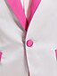 abordables Combinaisons de smoking-rose vif&amp;amp;polyester gris clair coupe près du corps en deux parties smoking