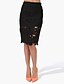 baratos Saias de mulher-Women’s Hook Flower Crochet Pencil Skirt